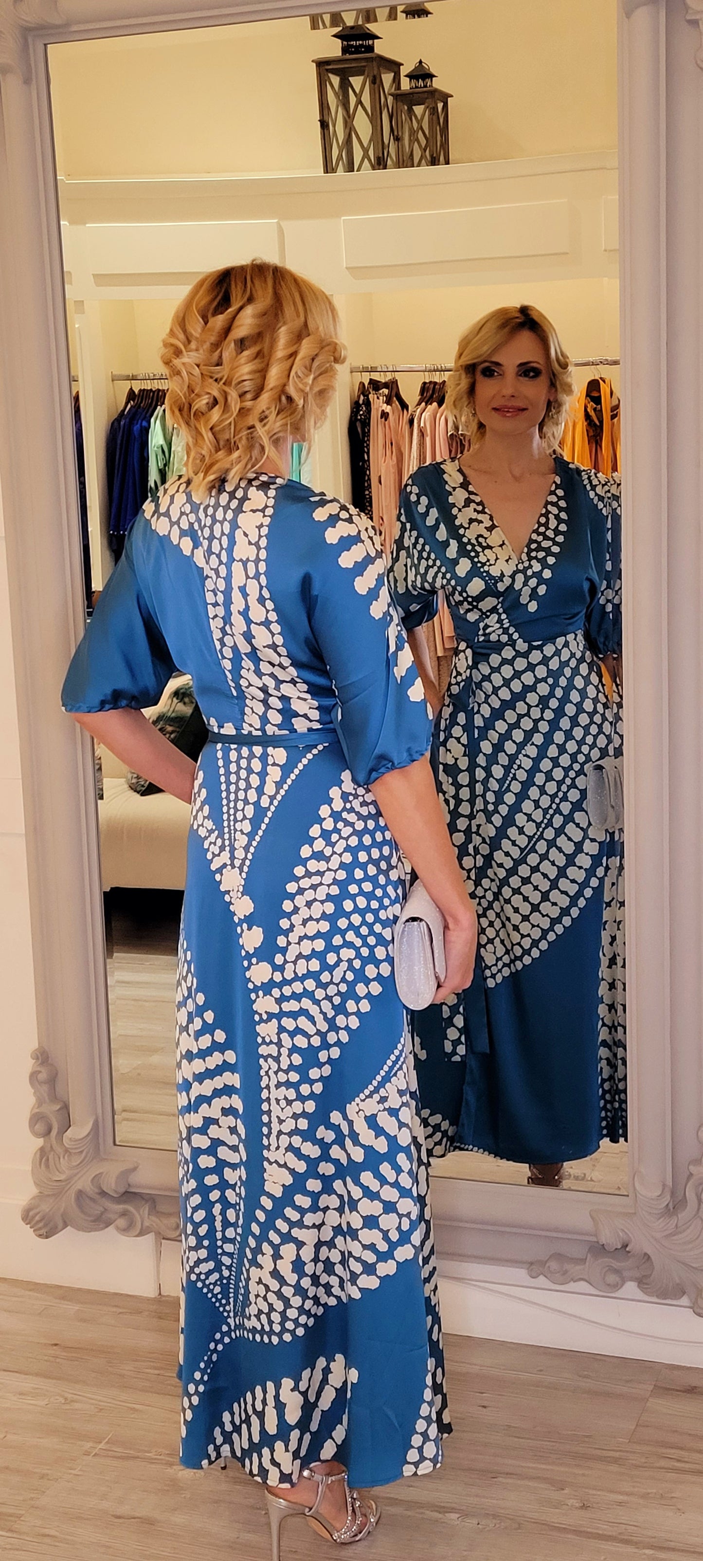 Charlie Blue Wrap Dress