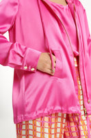 Pink Satin Look Jacket