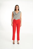 Red  Crepe Trousers