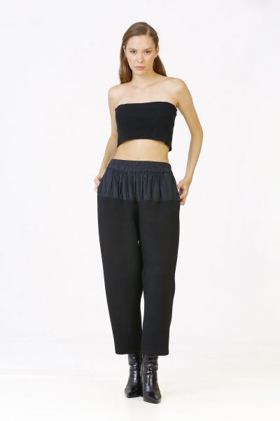 Black Trousers With Elastic Waist