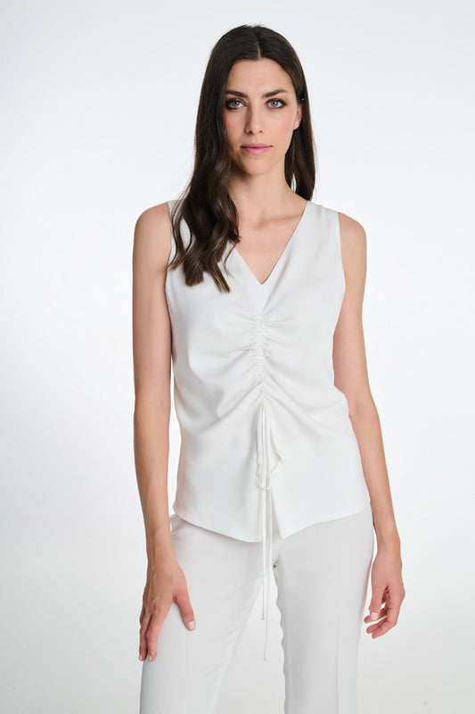 Cream Top With Ruffles