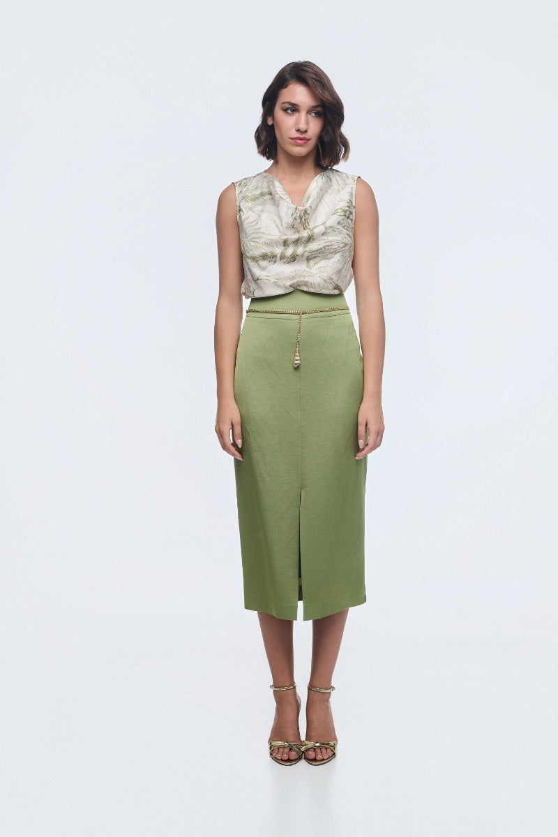 Sleeveless Top With Floral Print