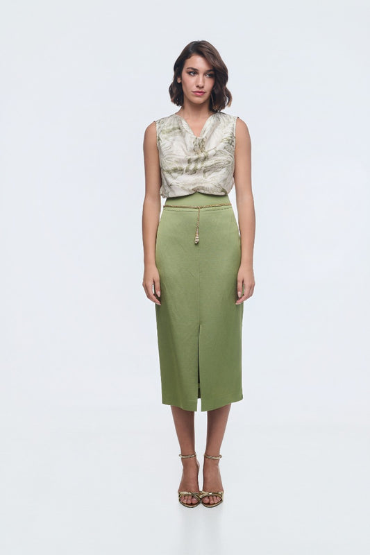 Sleeveless Top With Floral Print