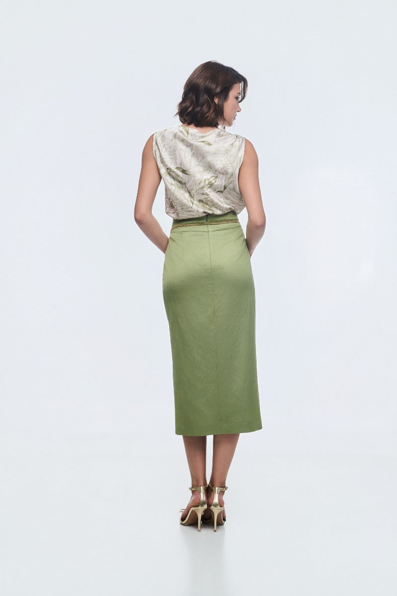 Sleeveless Top With Floral Print