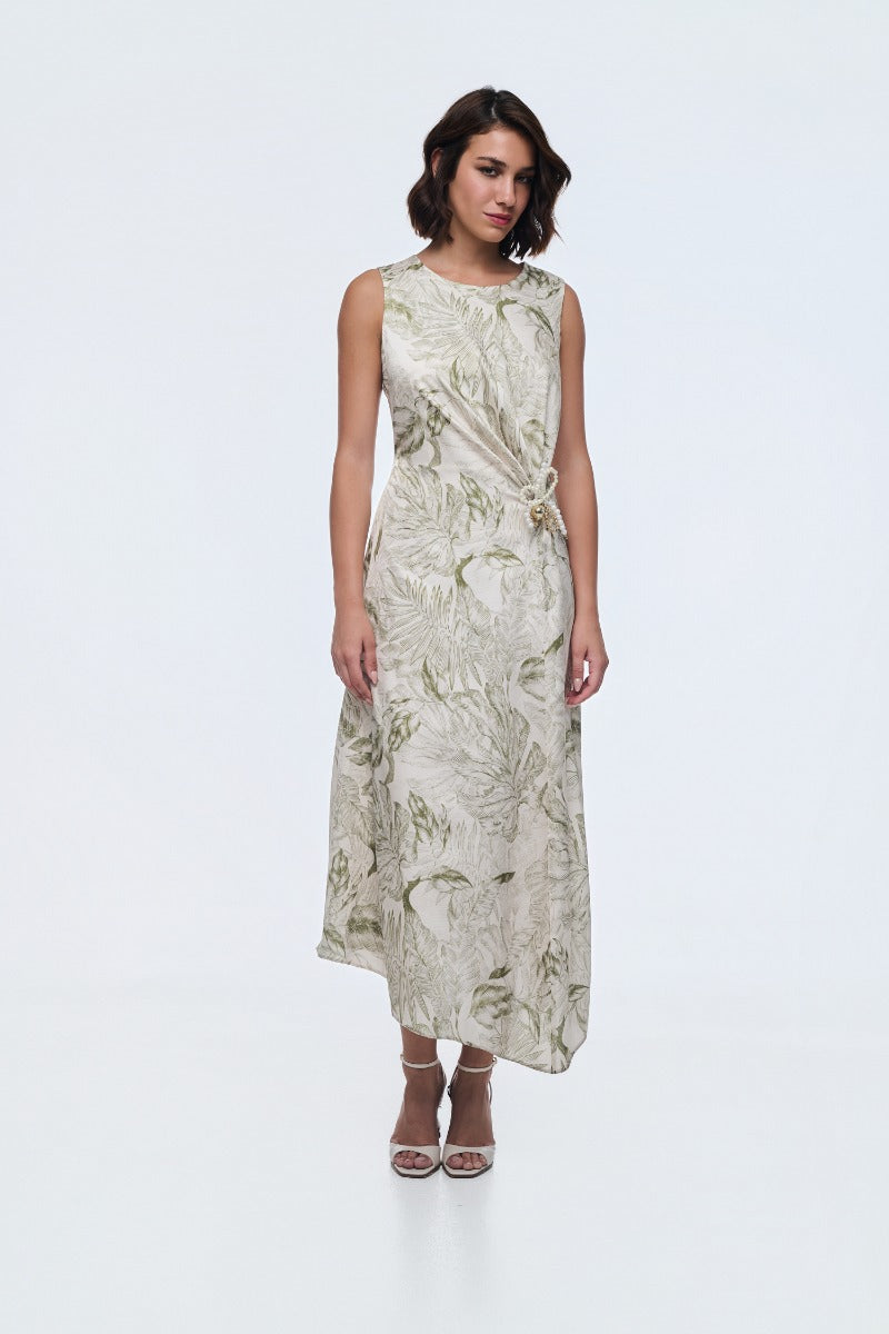 Olive 🫒 & Ivory Dress