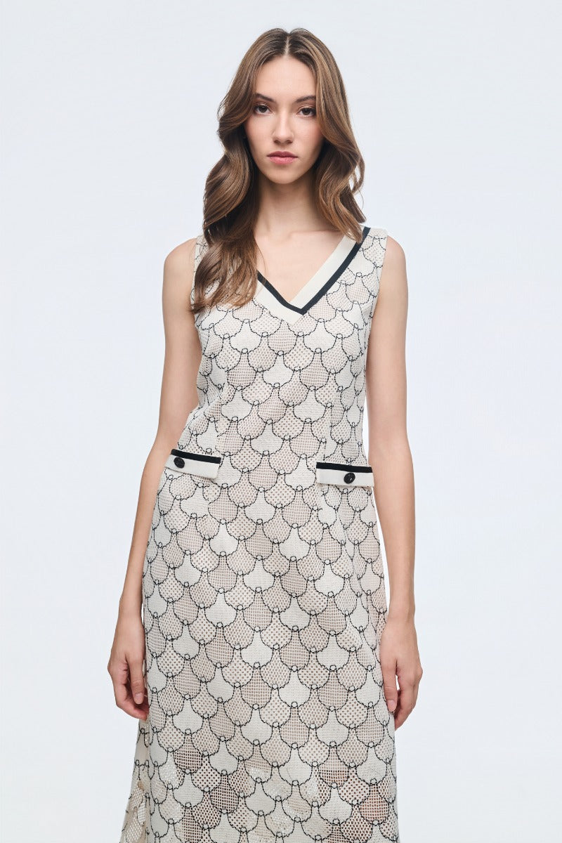Rachel Cream & Black Dress