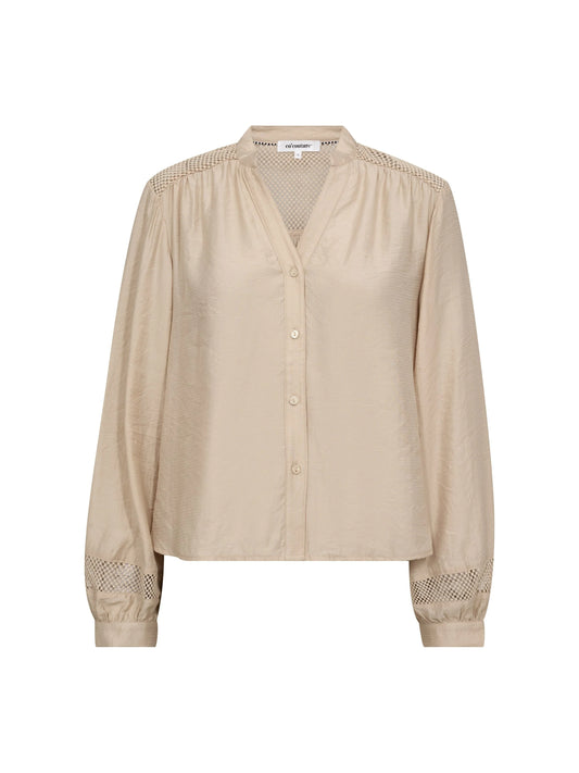Sand Blouse With Beautiful Detail