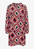 Red Dress With Graphic Print