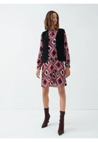 Red Dress With Graphic Print