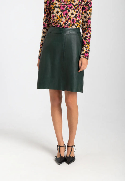 Dark Forest Leather Skirt