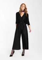 Black Jumpsuit With Pleats