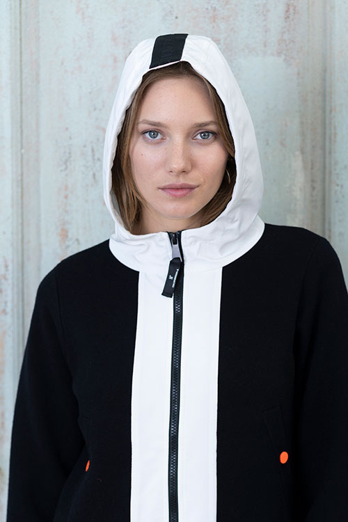 Black Two-tone Knitted Jacket