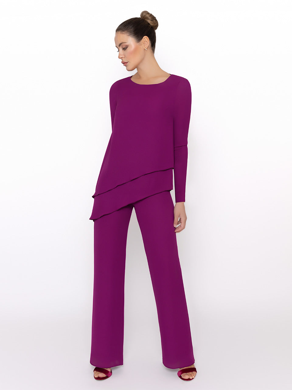 Magenta 2 Piece Trousers Suit