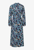 Blue Flower Midi Dress