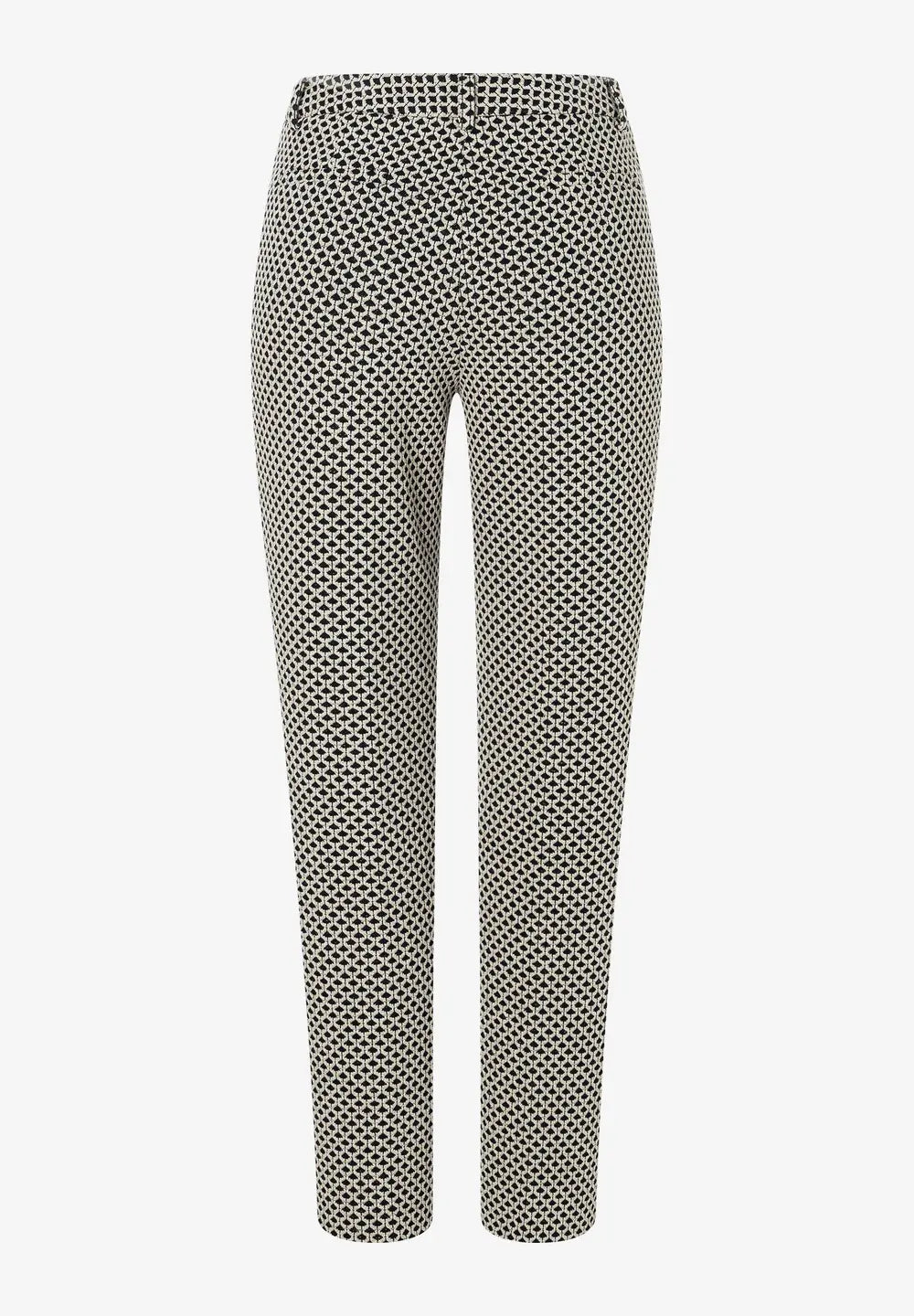 Black And Cream Jacquard Trousers