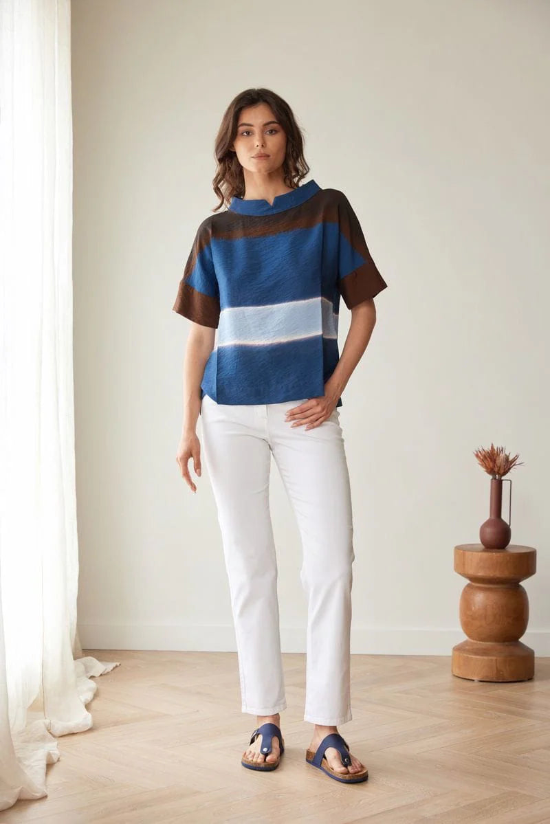 Blue Watercolour Top