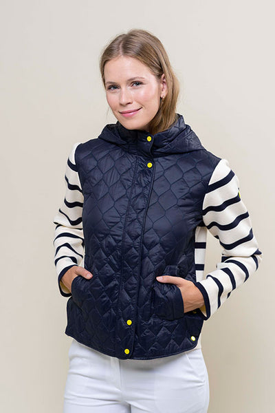 Navy Jacket With Strips