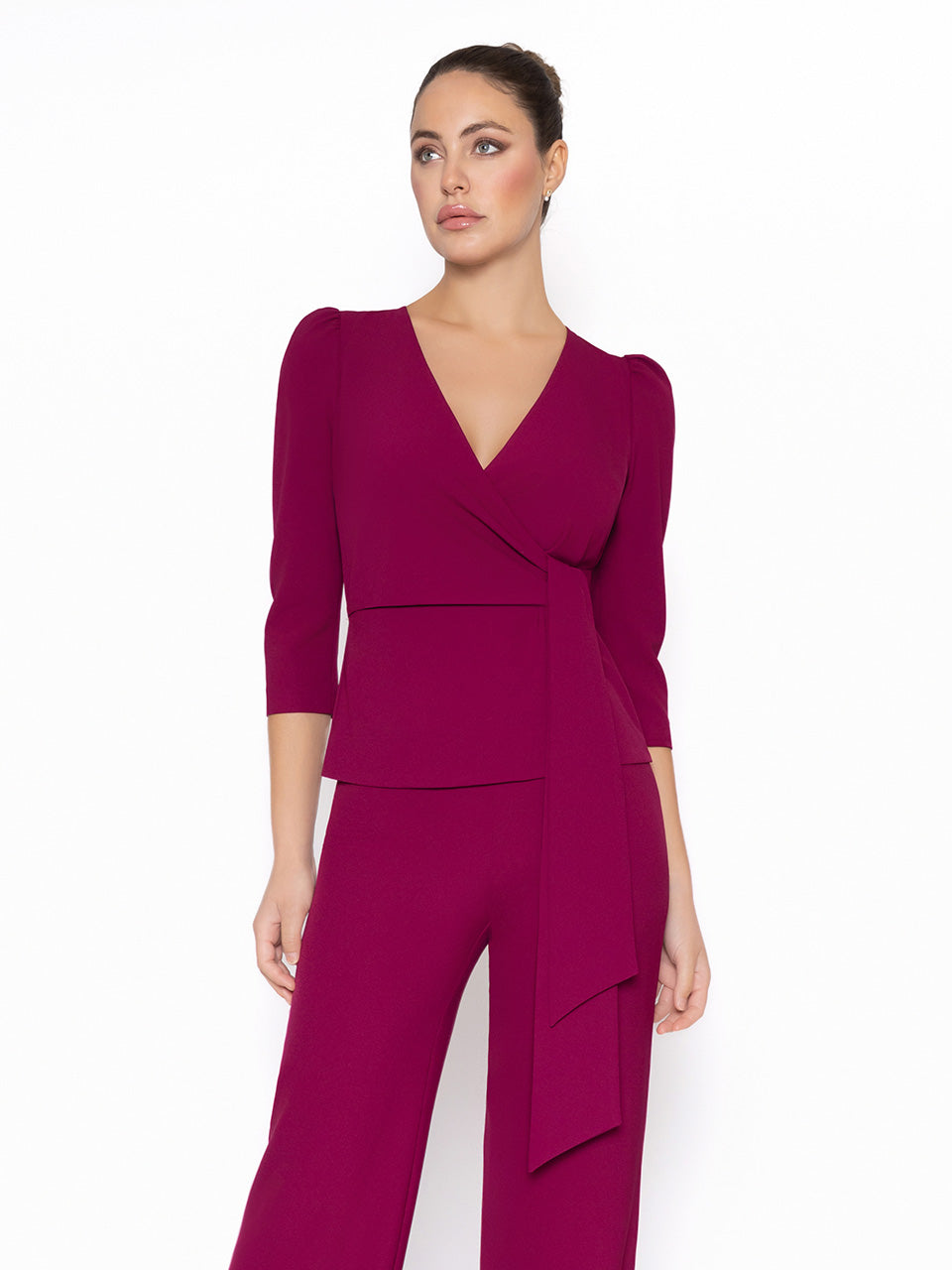 Plum Two Piece Trousers Suit