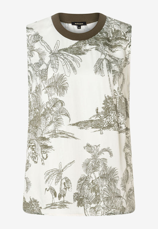 Blouse Top, Jungle Print