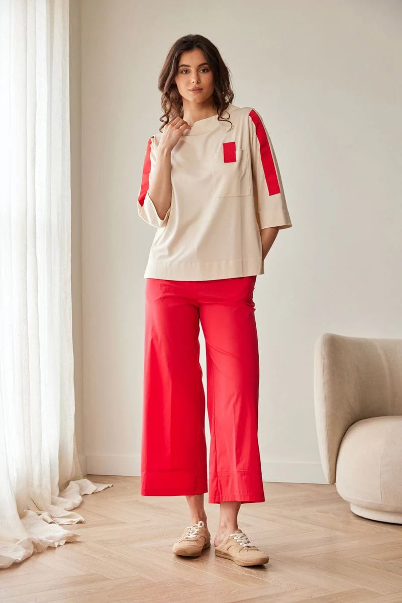 Red Cotton Trouser