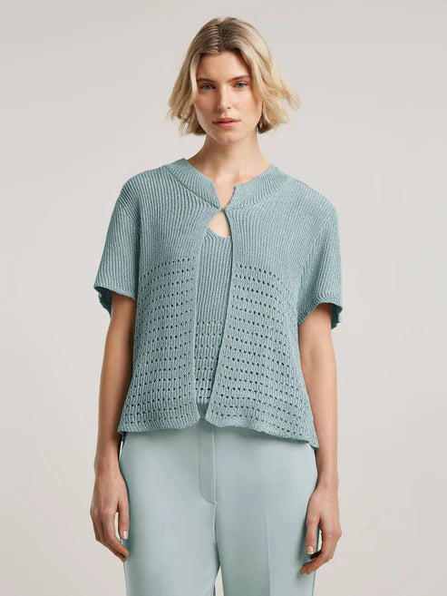 Ariel Knit Cardigan Aqua Shimmer