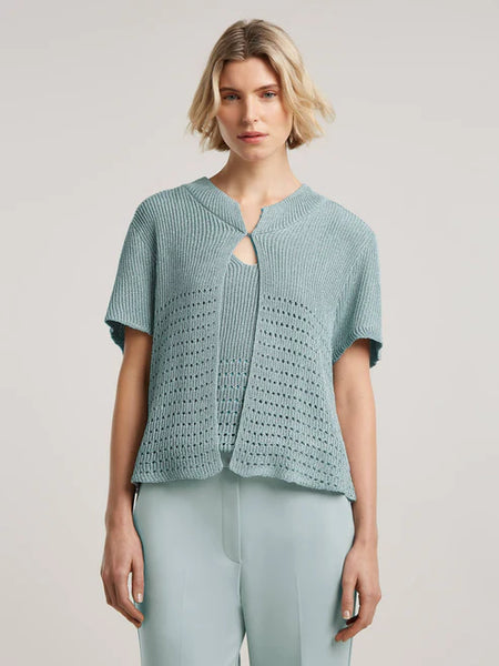 Ariel Knit Cardigan Aqua Shimmer