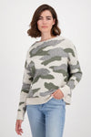 CAMOUFLAGE SWEATER WITH GLITTER