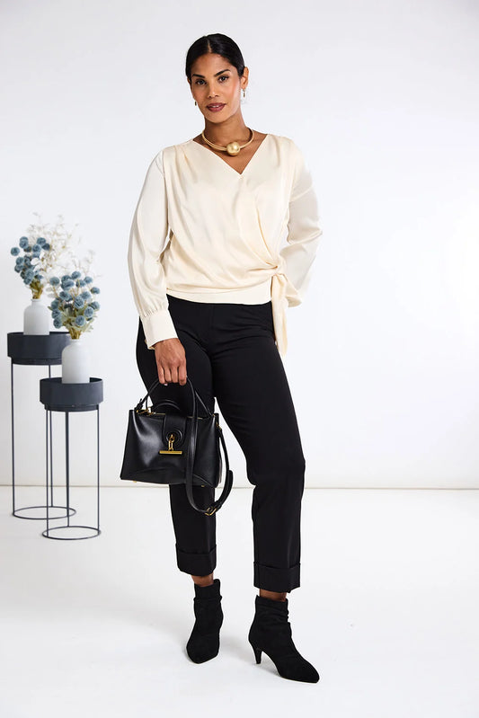 Black Turn Up Trouser