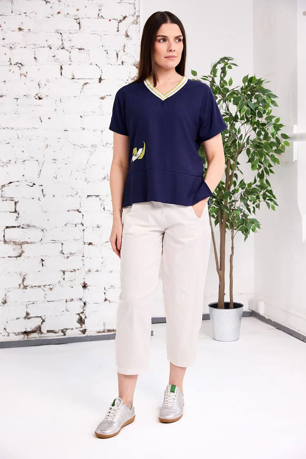 Cream Essential Slouch Trouser