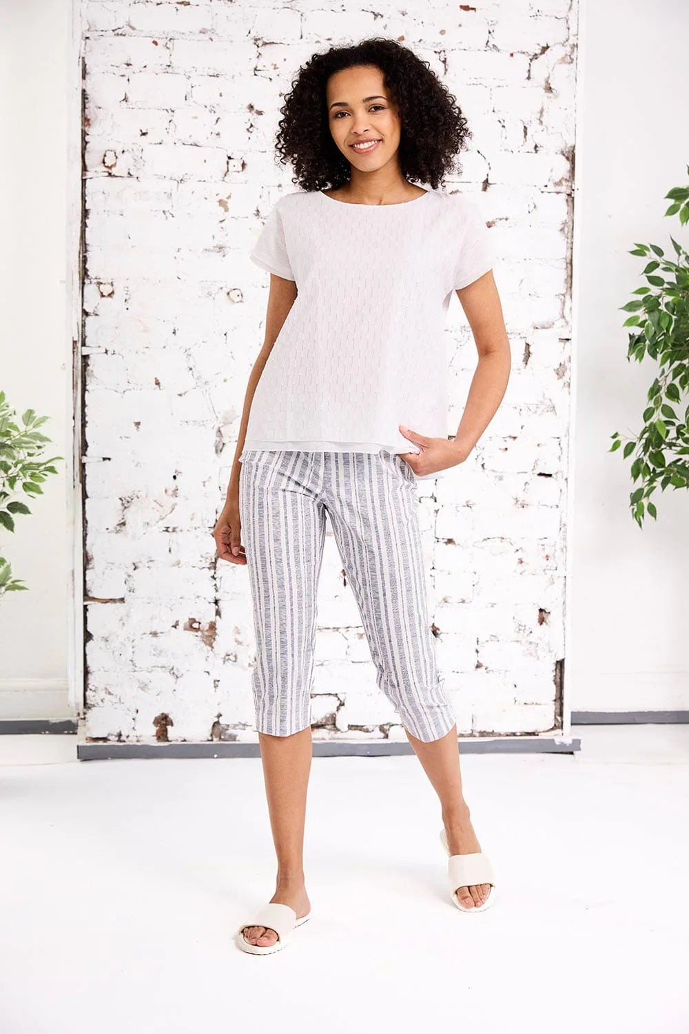 Stripe Pedal Pusher