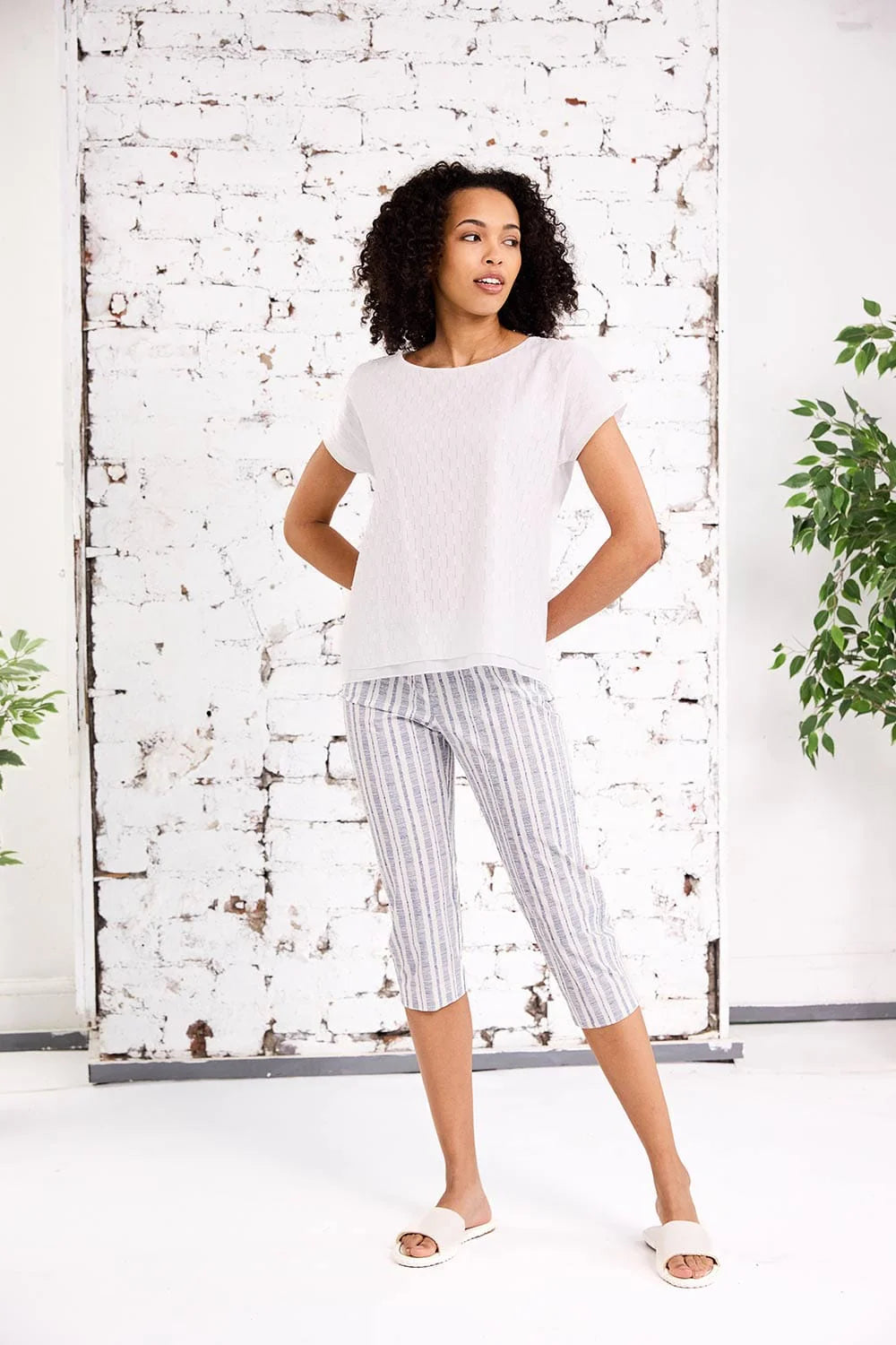 Stripe Pedal Pusher
