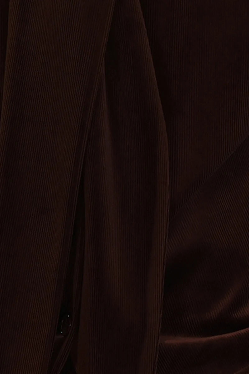 Kick Flare Brown Velvet Trousers