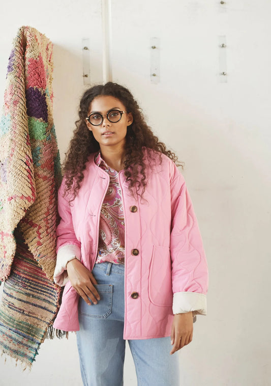 Diddi Reversible Jacket Pink and Cream