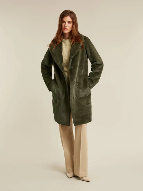 Faven Dark Olive Reversible Coat