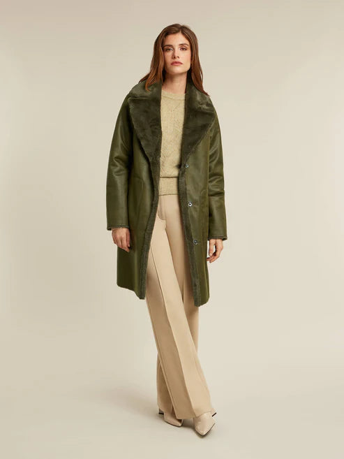 Faven Dark Olive Reversible Coat