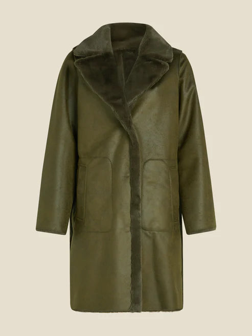 Faven Dark Olive Reversible Coat