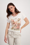 Cream T-Shirt With Front Print