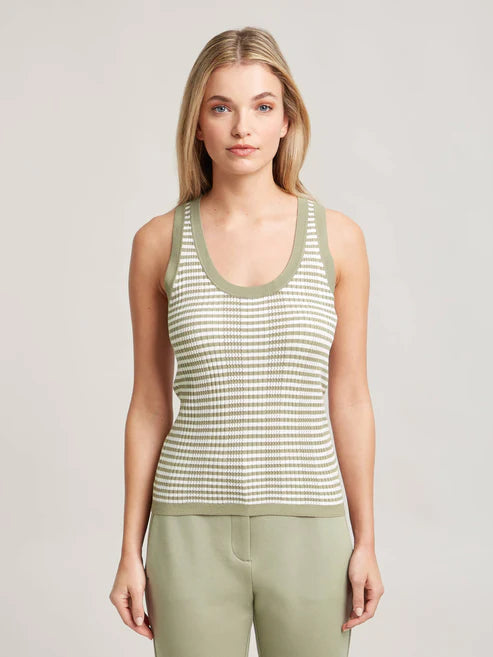 Fritzi Knit Vest Top Soft Green