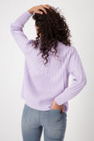 Lilac Ribbed Cable Knit Jumper