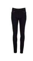 Black Pleather Trim Jeggins