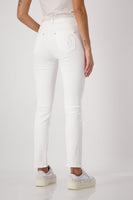 Cream Jeans With Sparkly Detail