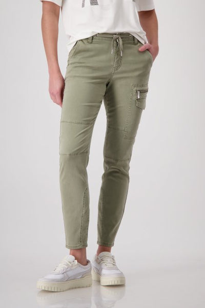 Olive Green Chino Trousers with side pocket