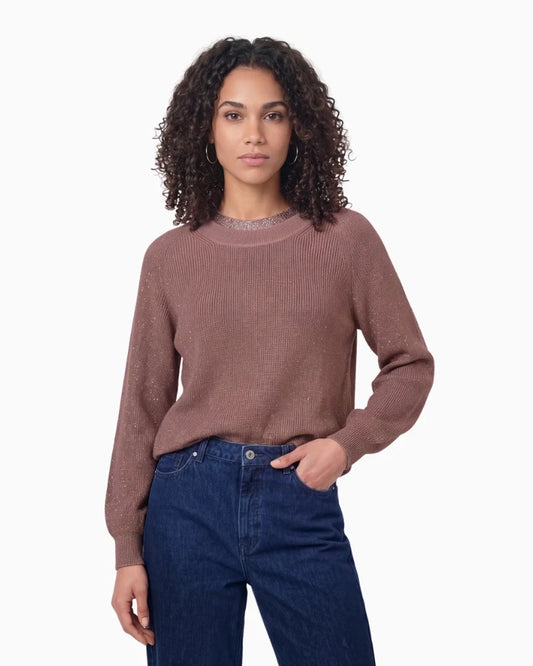 Tiramisu Jumper With Embellished Collar