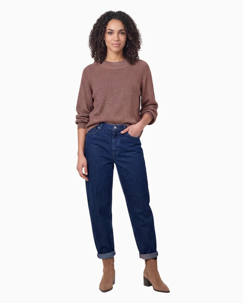Tiramisu Jumper With Embellished Collar