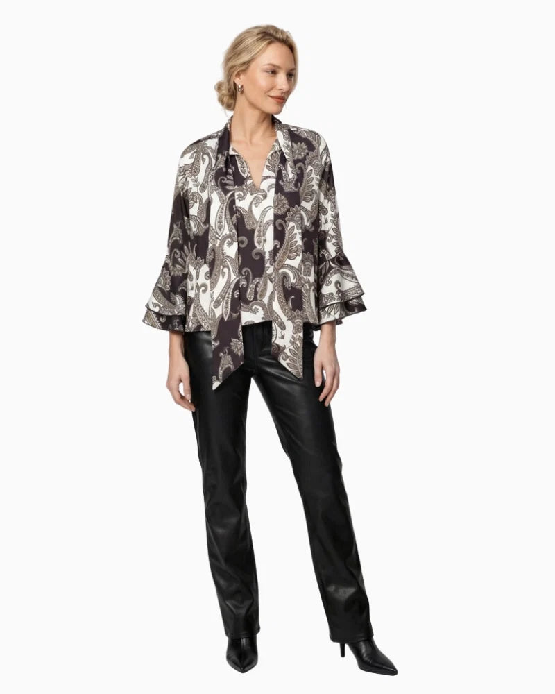 Black Leather Look Trousers