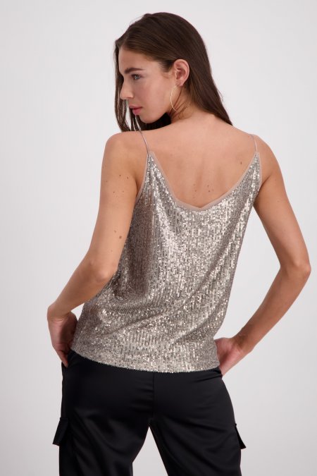 Champagne Sequin Top