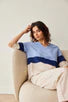Navy And Blue 3 Tone Top