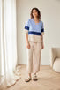 Navy And Blue 3 Tone Top