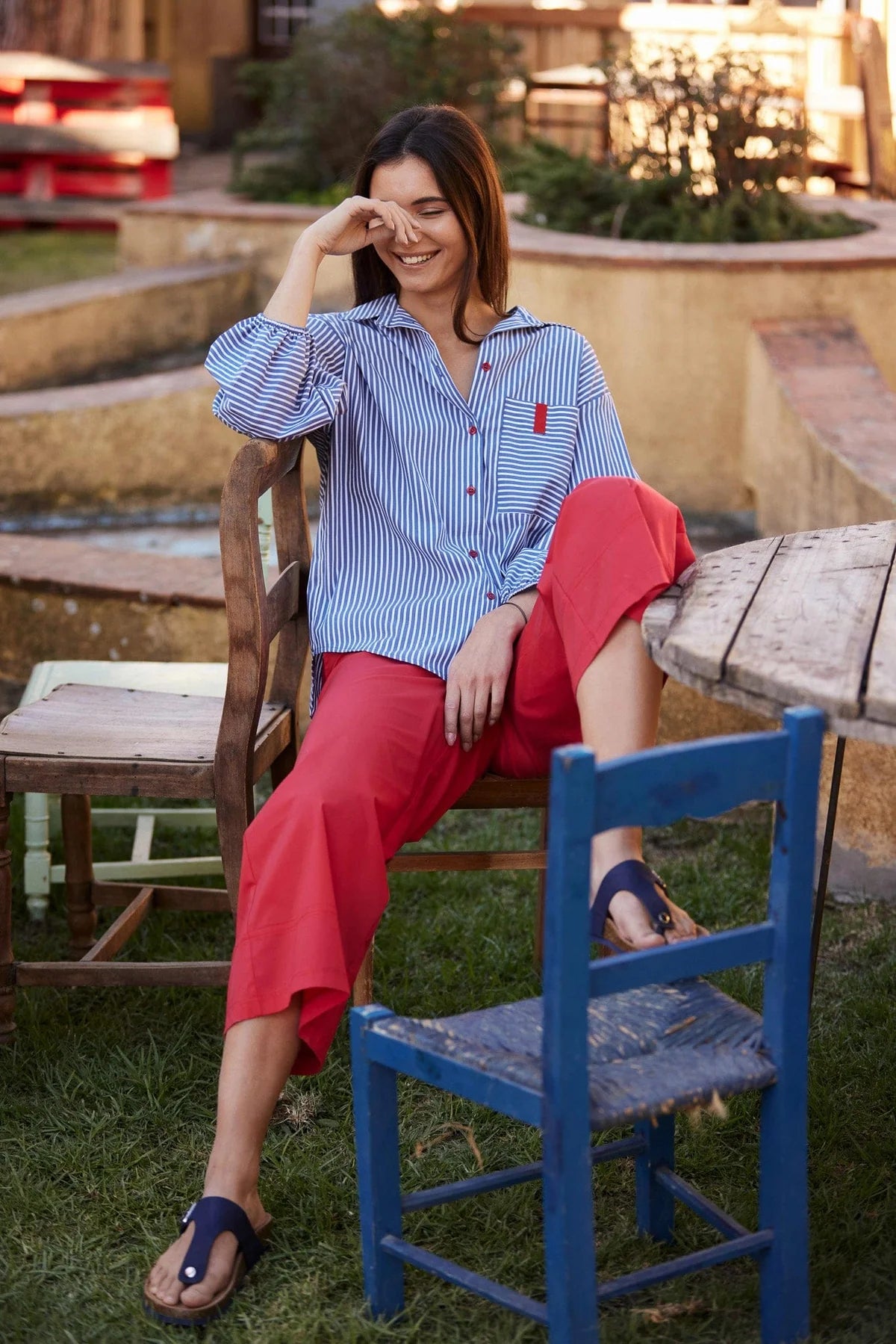 Red Cotton Trouser