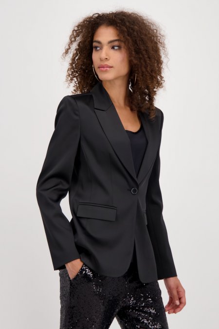 Black Satin Blazer